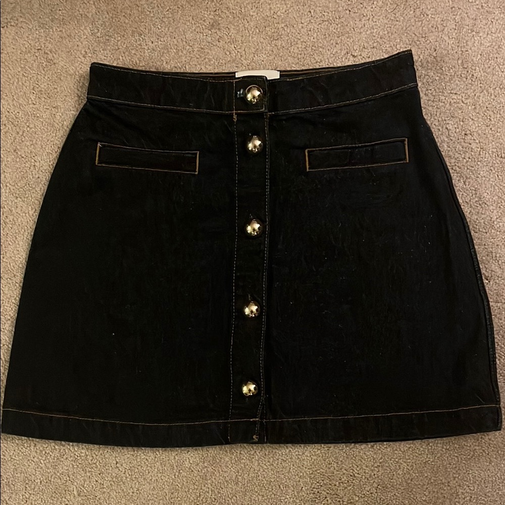 Reformation Amara High Rise Denim Mini Skirt